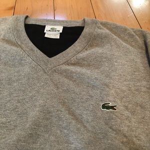 Grey Lacoste V sweater